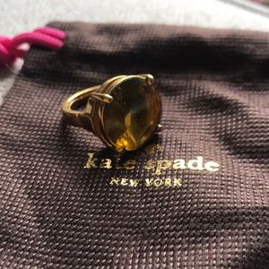 Kate Spade Adjustable Amber Cocktail Ring